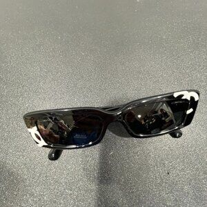 Chanel CC Sunglasses Black with White (JB1265)